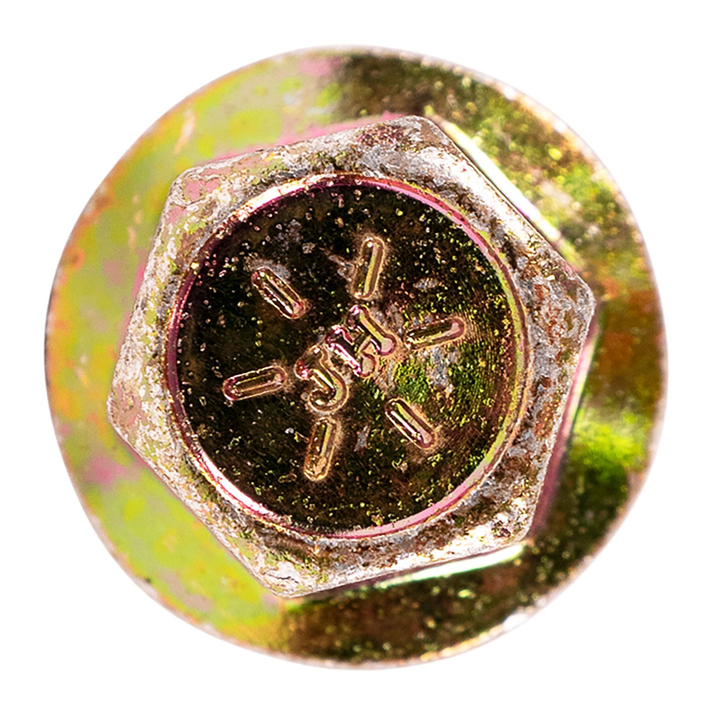 1/4"-20 x 2" Conquest Grade 8 Non-Serrated Flange Bolt - Zinc Yellow