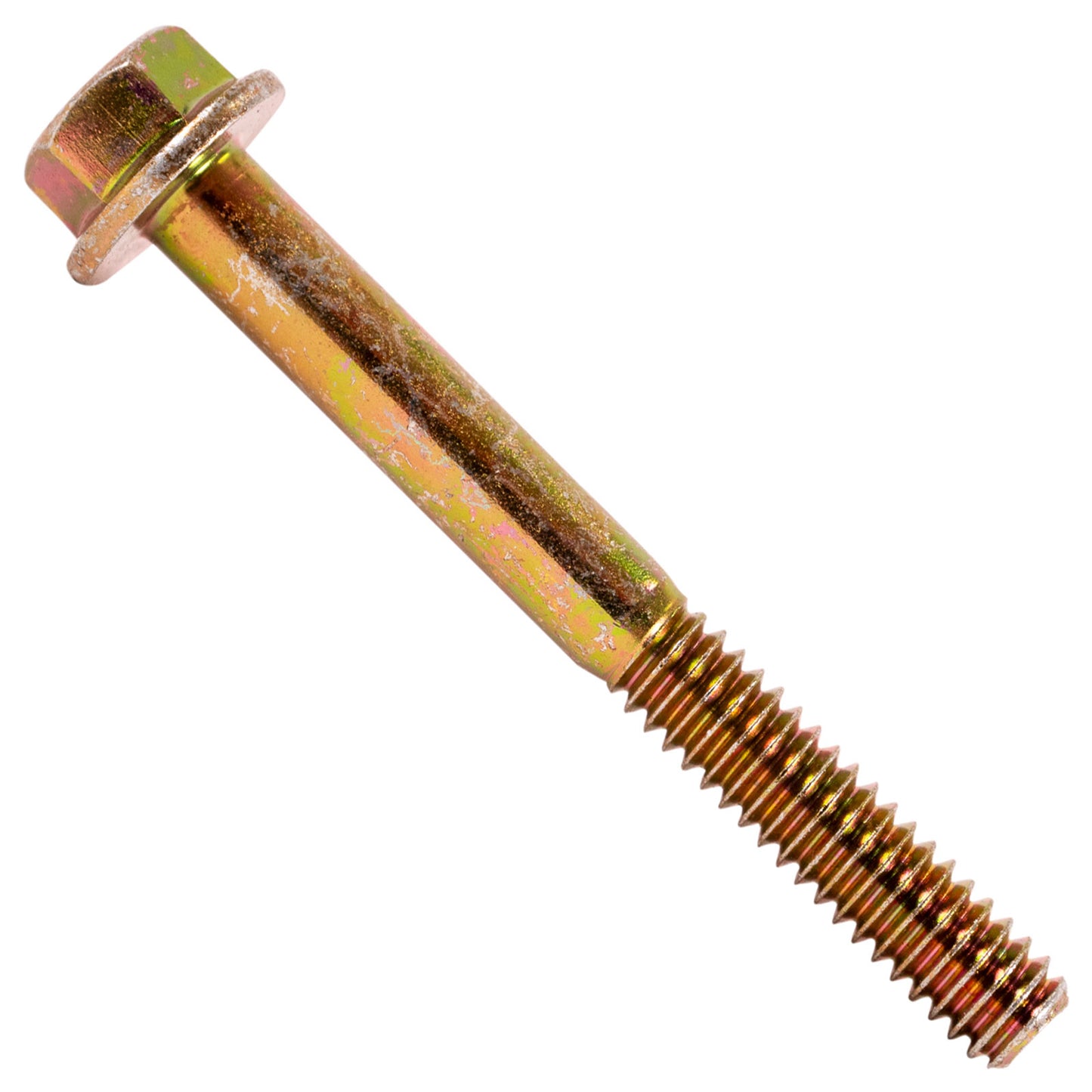 1/4"-20 x 2-1/4" Conquest Grade 8 Non-Serrated Flange Bolt - Zinc Yellow