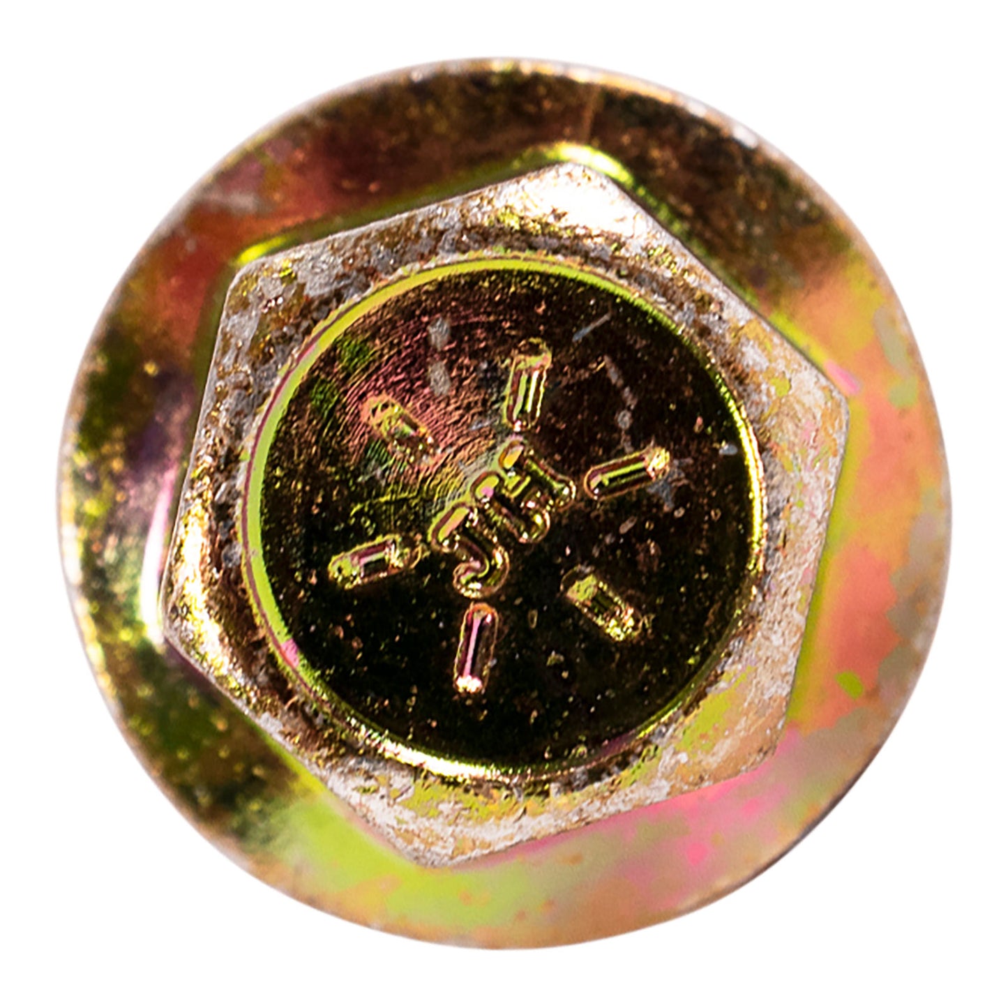 1/4"-20 x 2-1/4" Conquest Grade 8 Non-Serrated Flange Bolt - Zinc Yellow