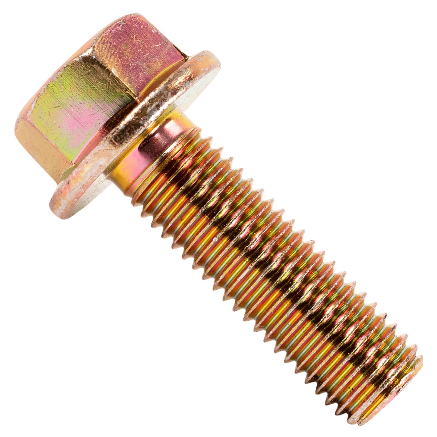 3/4"-10 x 2-1/2" Conquest Grade 8 Non-Serrated Flange Bolt - Zinc Yellow