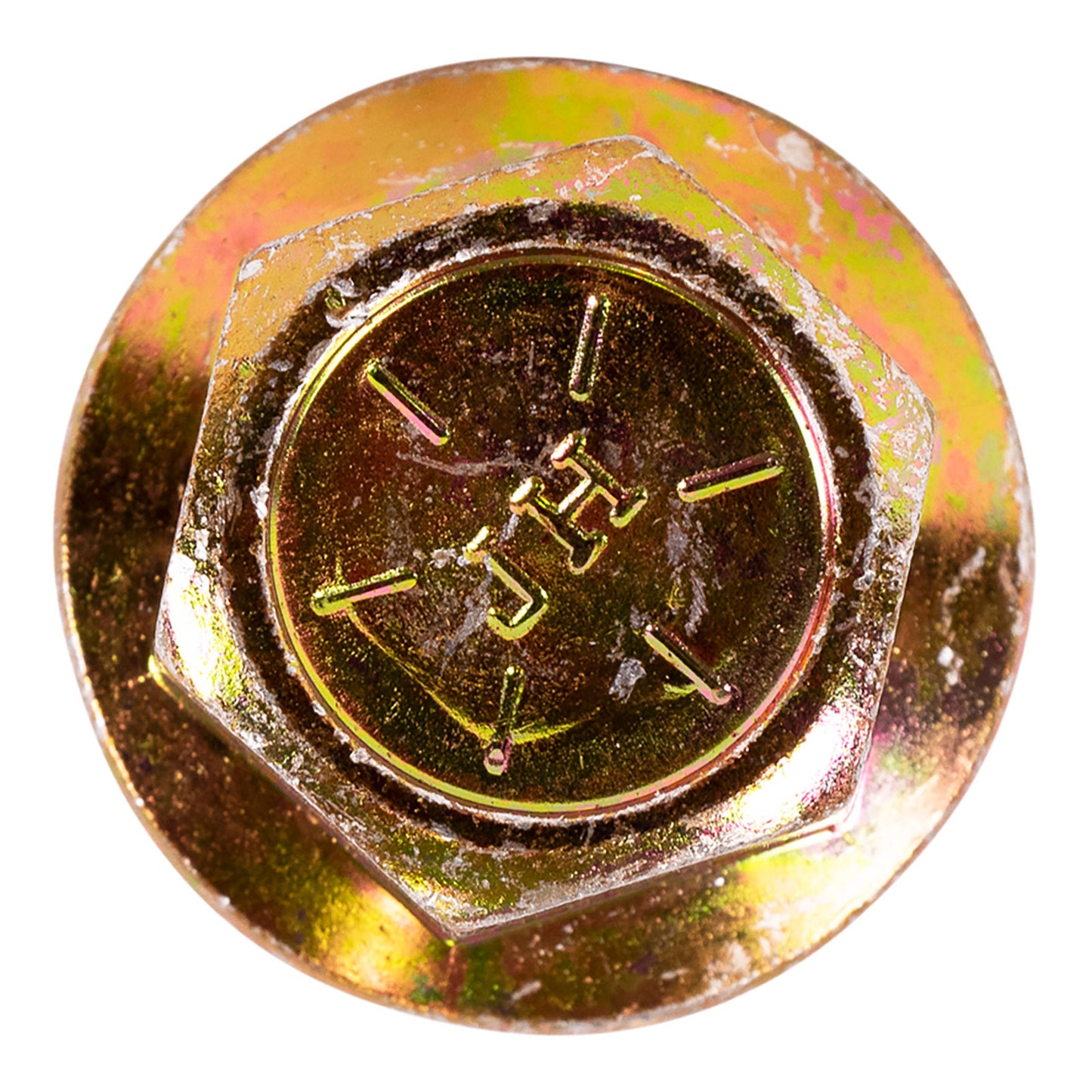 3/4"-10 x 2-1/4" Conquest Grade 8 Non-Serrated Flange Bolt - Zinc Yellow