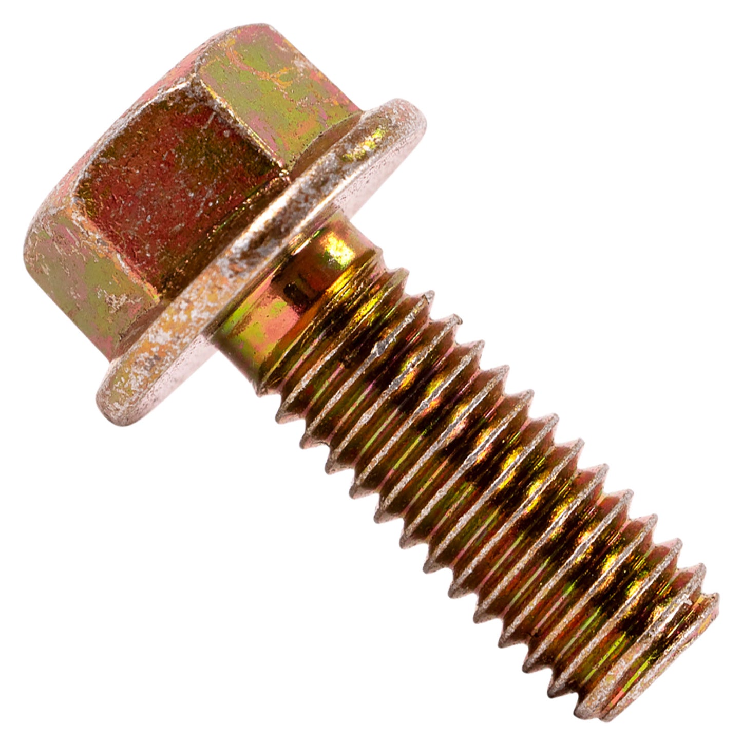 3/8"-16 x 1" Conquest Grade 8 Non-Serrated Flange Bolt - Zinc Yellow