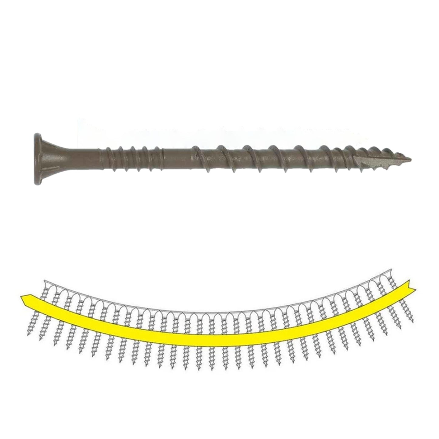 Simpson HCKDSVT212S #10 X 2-1/2" DSV Tan Wood Screw, Pkg 500