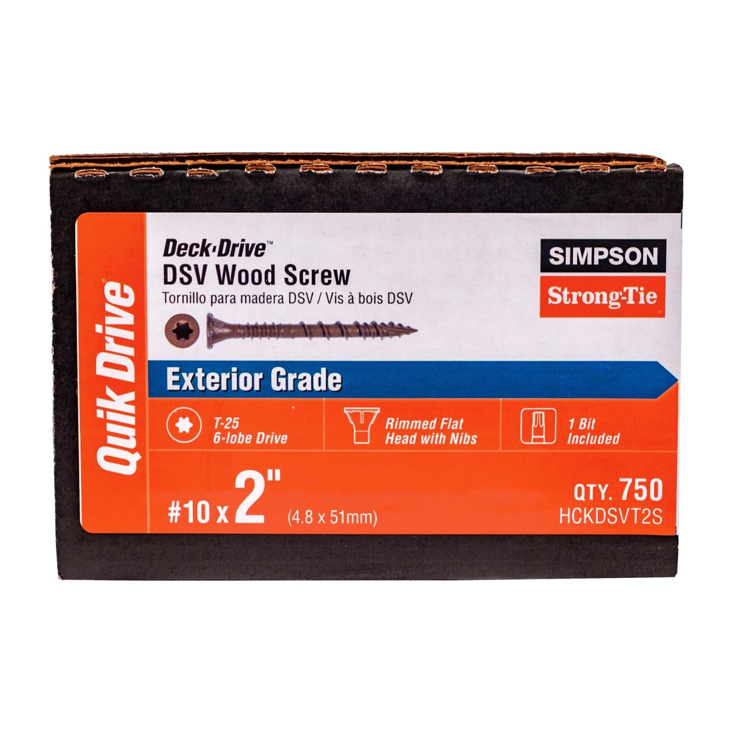 Simpson DSVT Tan Wood Screw packaging