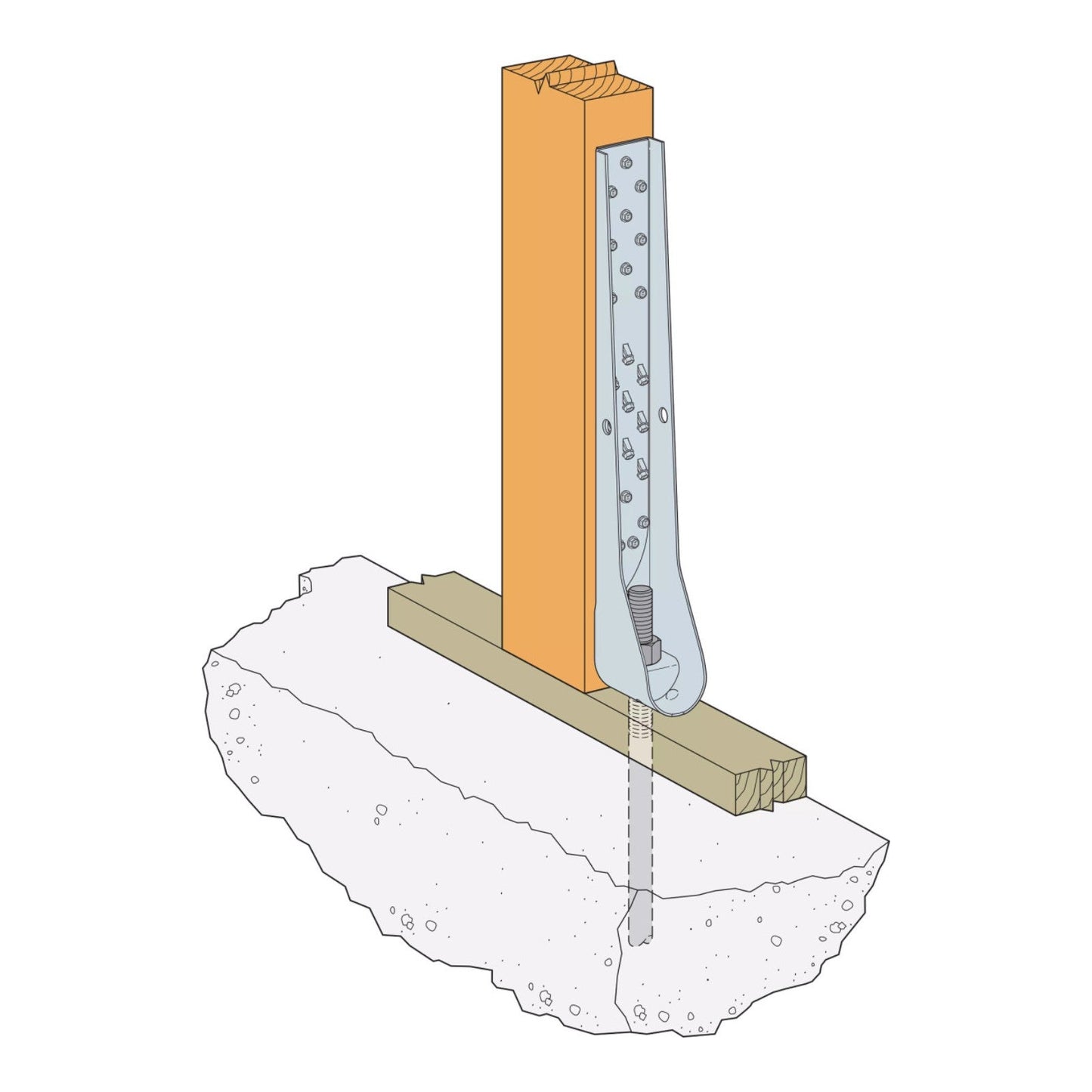 Simpson HDUE13 23-1/16" Galvanized Predeflected Holdown