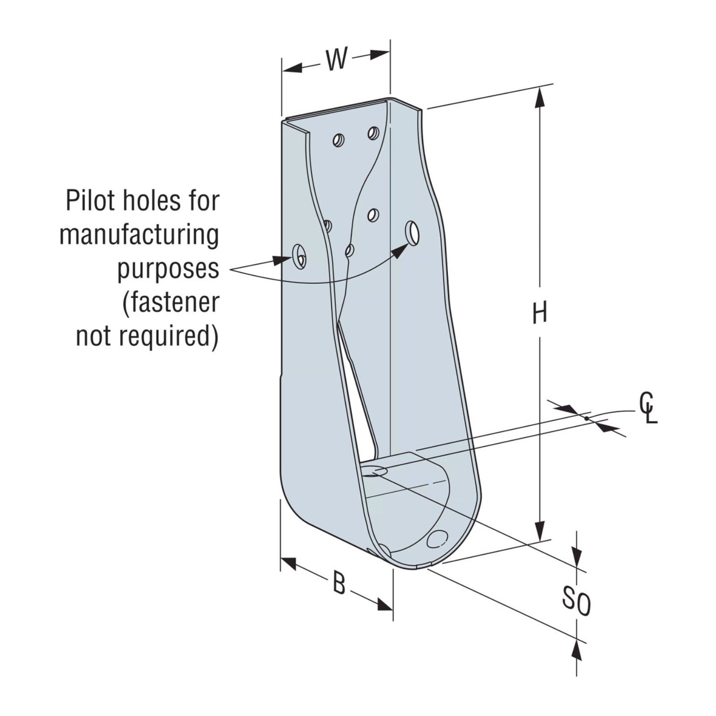 Simpson HDUE3 8-11/16" Predeflected Holdown