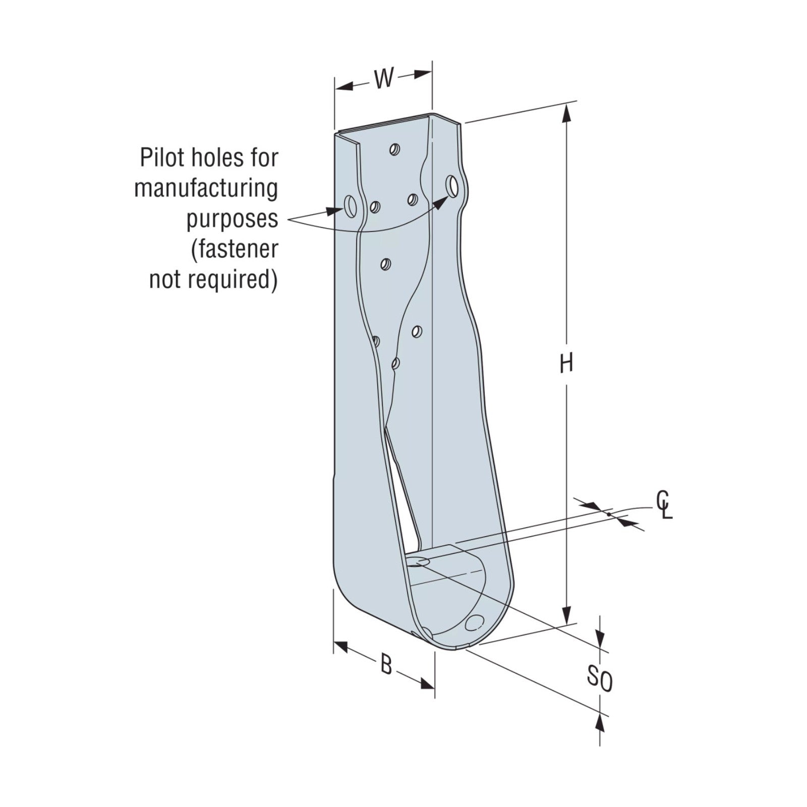 Simpson HDUE5 11-5/16" Predeflected Holdown