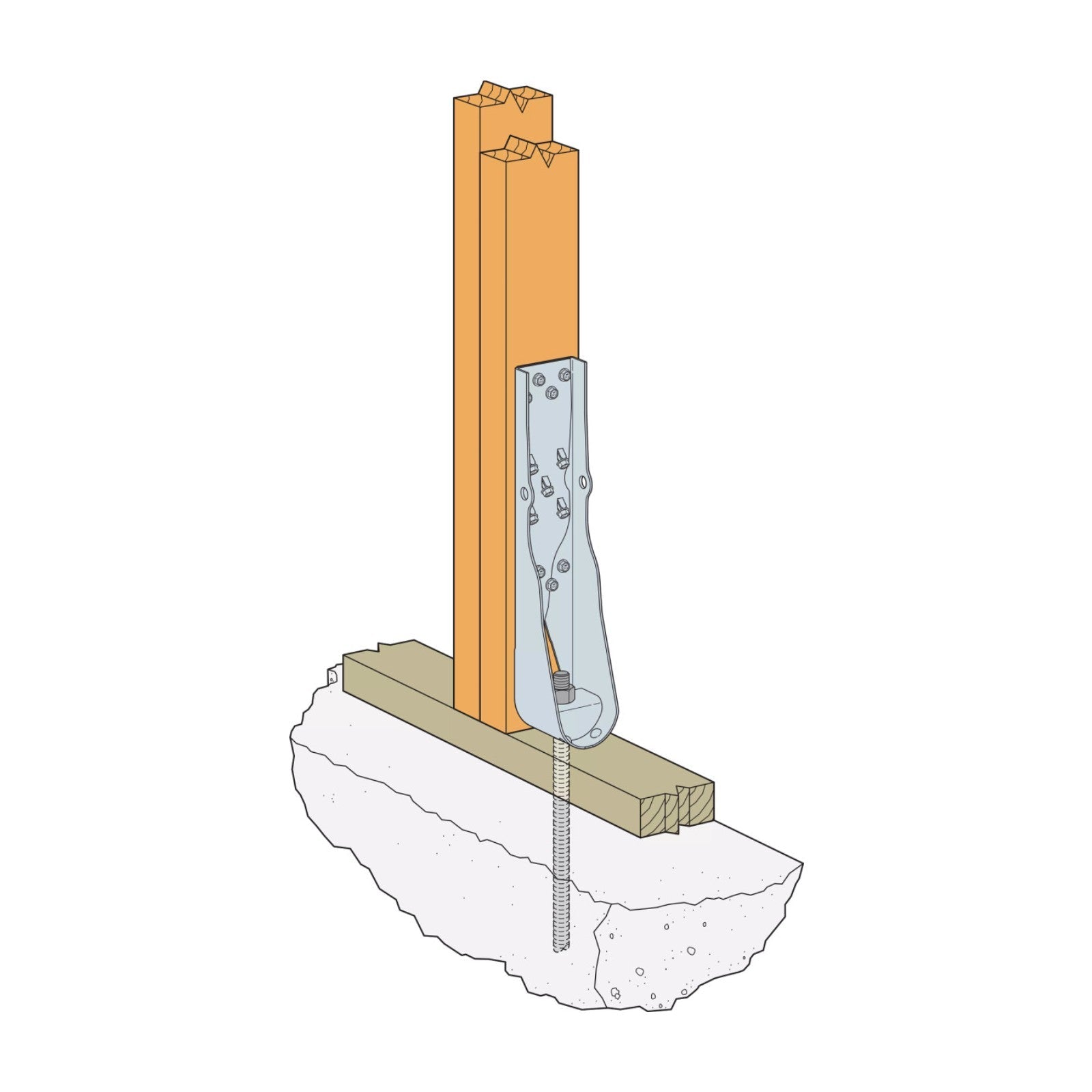 Simpson HDUE7 14-11/16" Predeflected Holdown