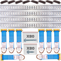 E Track Tie Down Rail Kit | Blue