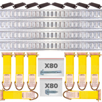 E Track Tie Down Rail Kit | Yellow