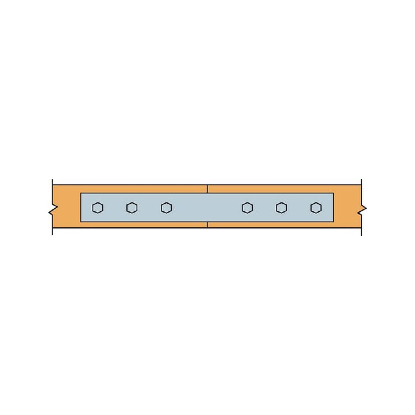 Simpson HST3HDG 3" x 25-1/2" 3 Gauge Heavy Strap Tie - Hot Dip Galvanized standard install