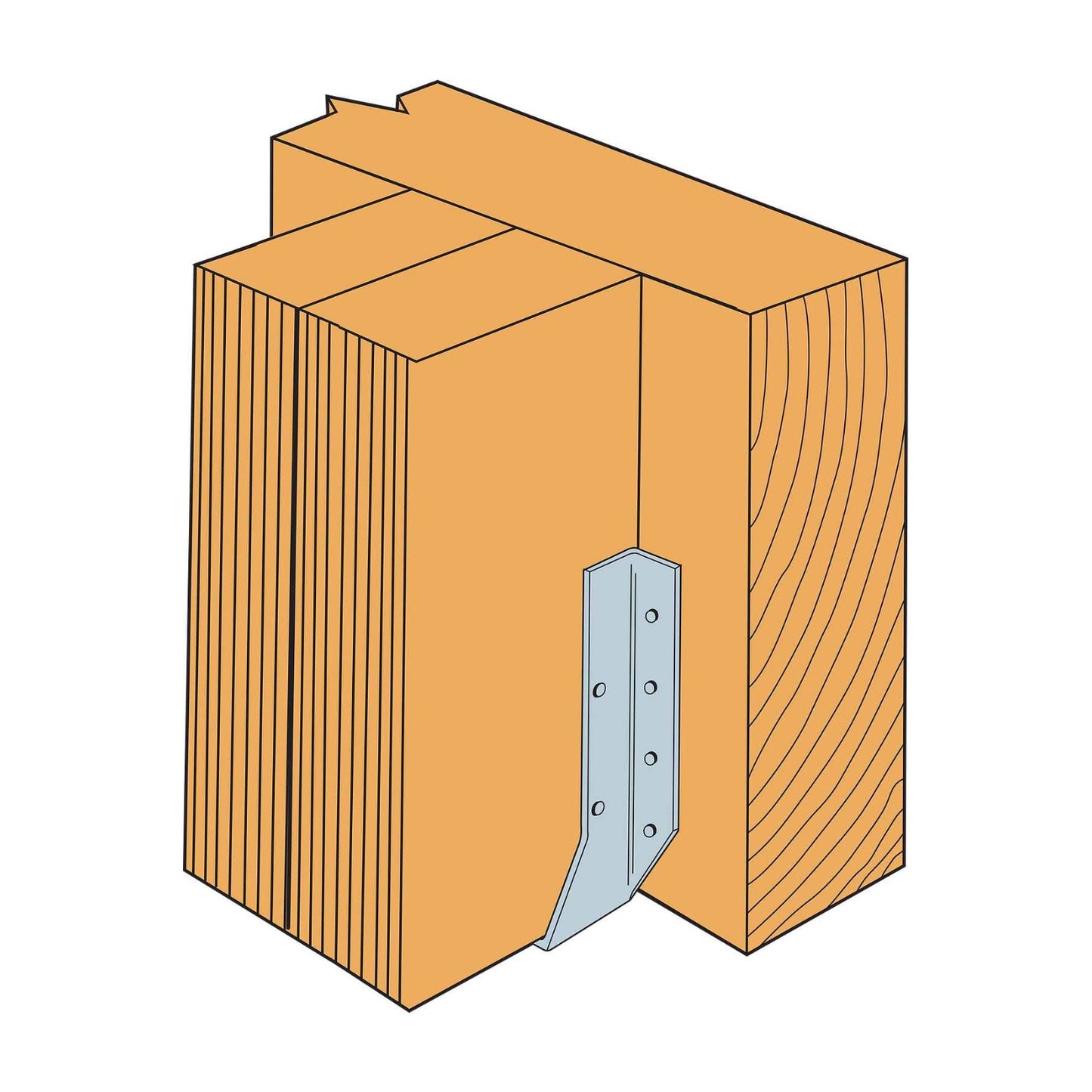 Simpson HU210-2 Double 2x10 Face Mount Joist Hanger installation