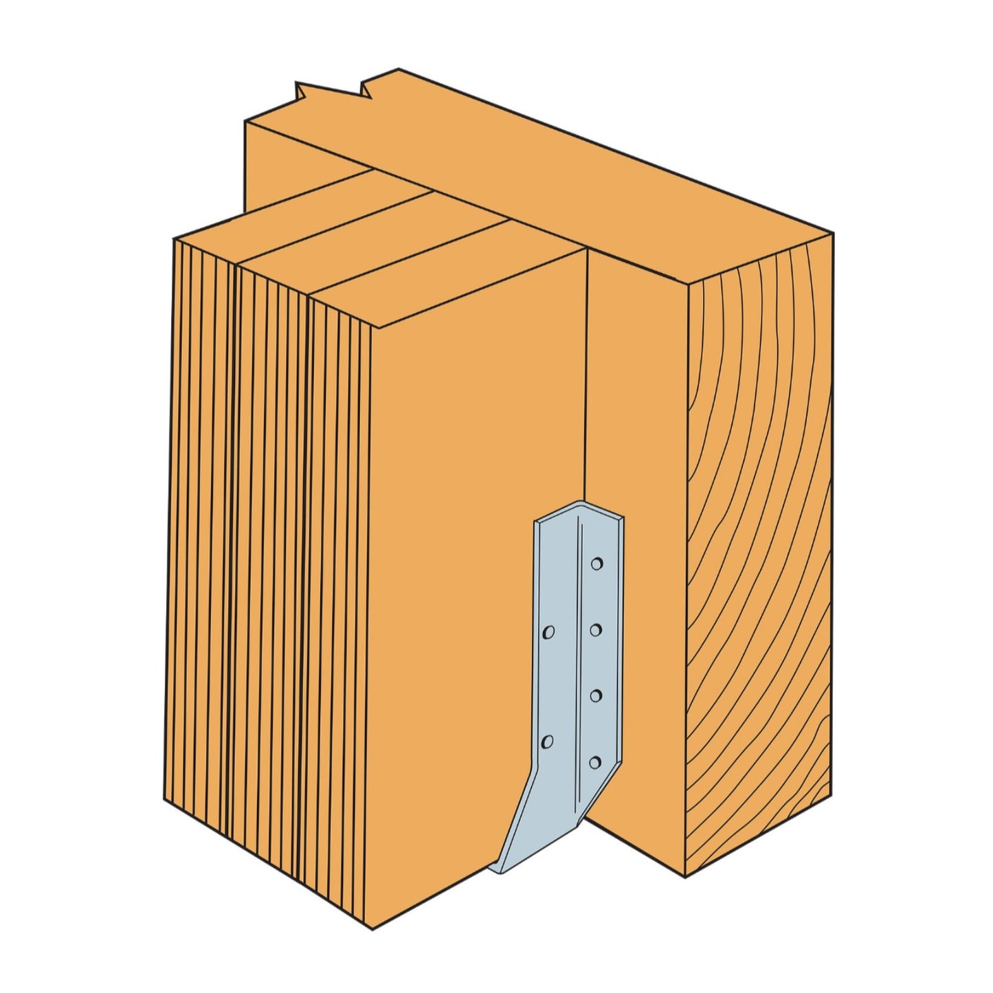 Simpson HU210-3 Triple 2x10 Face Mount Joist Hanger installation