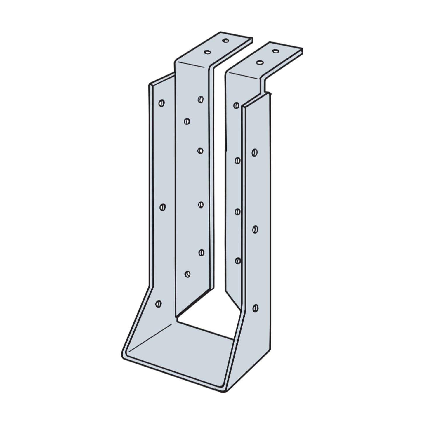 Simpson HUCTF Concealed Top Flange Face Mount Hanger - G90 Galvanized