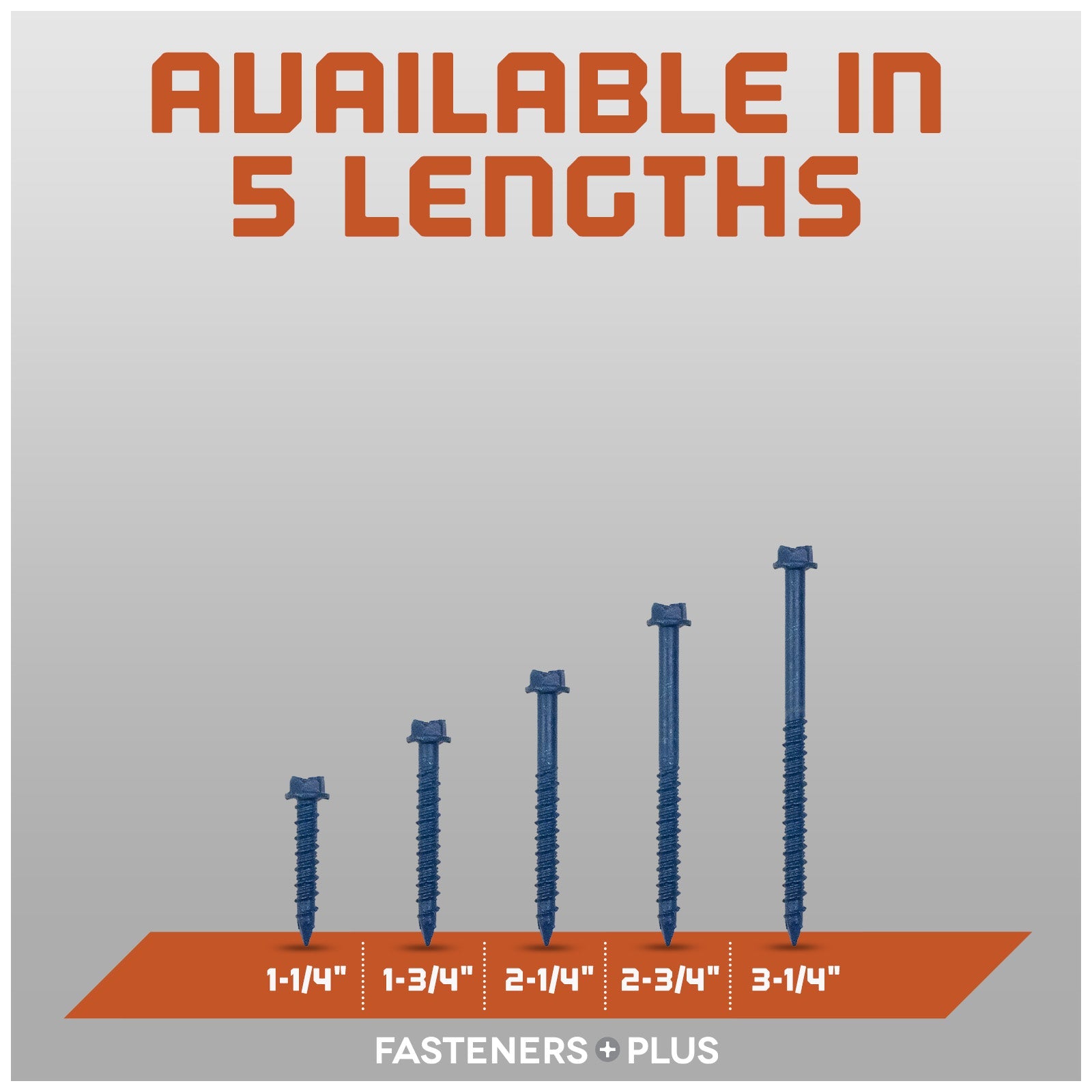 Available in 5 lengths