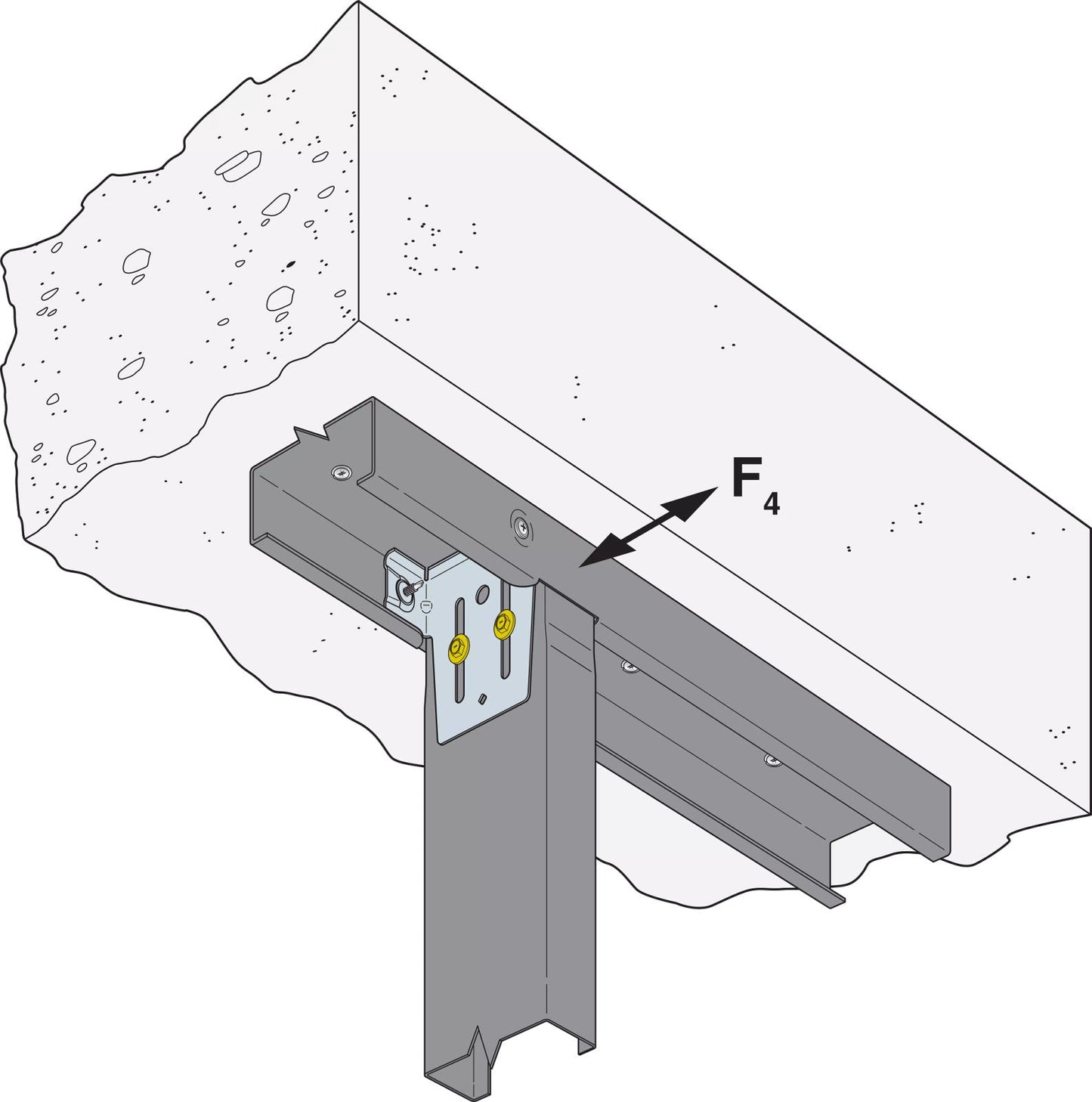 Simpson HWSC Head of Wall Side of Clip Connector installation