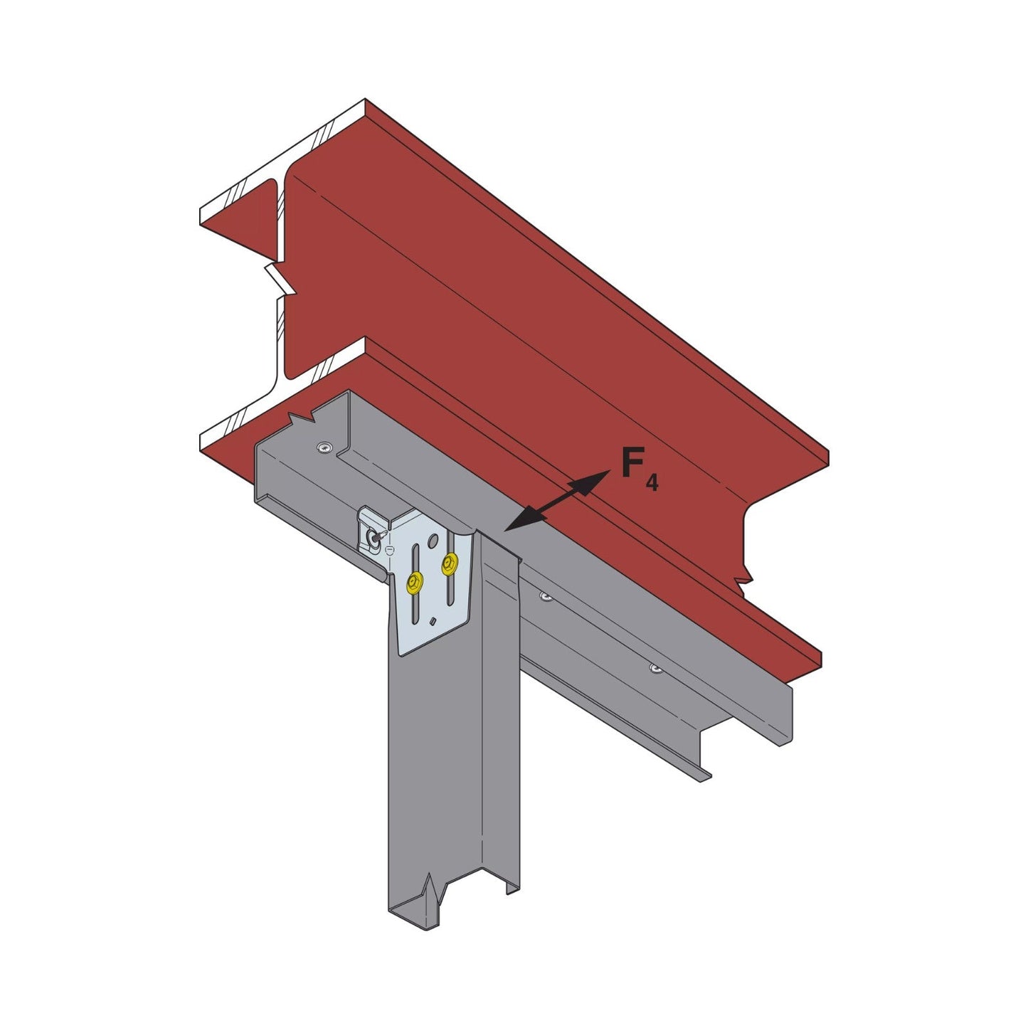 Simpson HWSC Head of Wall Side of Clip Connector installation