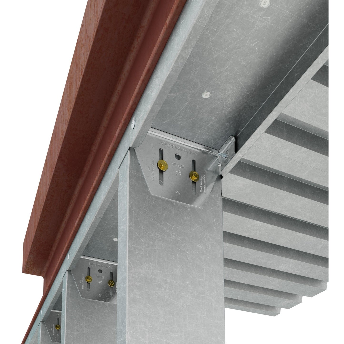 Simpson HWSC Head of Wall Side of Clip Connector installation