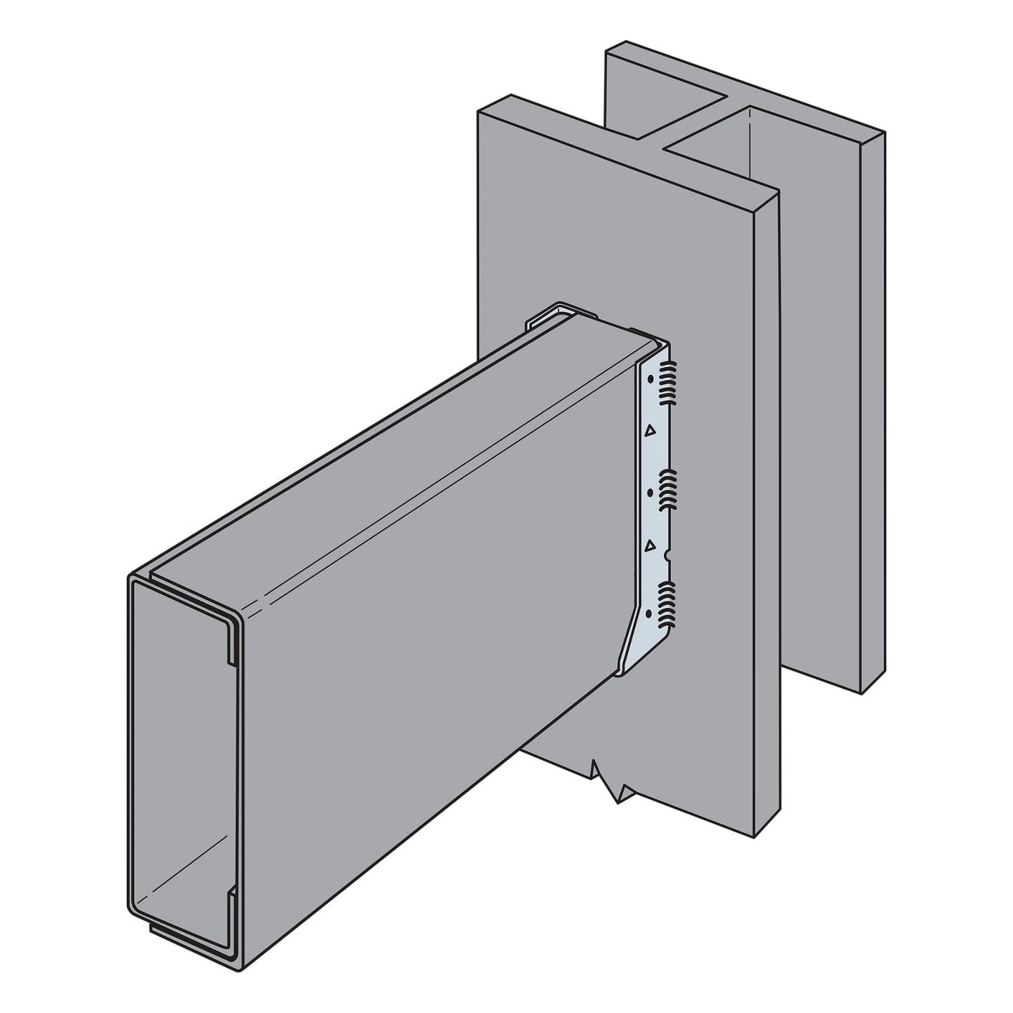 Simpson HUC3.25/16 Heavy Concealed-Flange Face-Mount Joist Hanger, Made to Order Non-Returnable