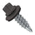 #12 x 34 inch Kwikseal Woodbinder Metal Roofing Stitch Screw Charcoal Gray Pkg 250 image 1 of 2