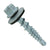 #10 X 1 inch Kwikseal Woodbinder Metal Roofing Screw Galvanized Pkg 250