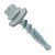 #10 X 1 inch Kwikseal Woodbinder Metal Roofing Screw Light Gray Pkg 250
