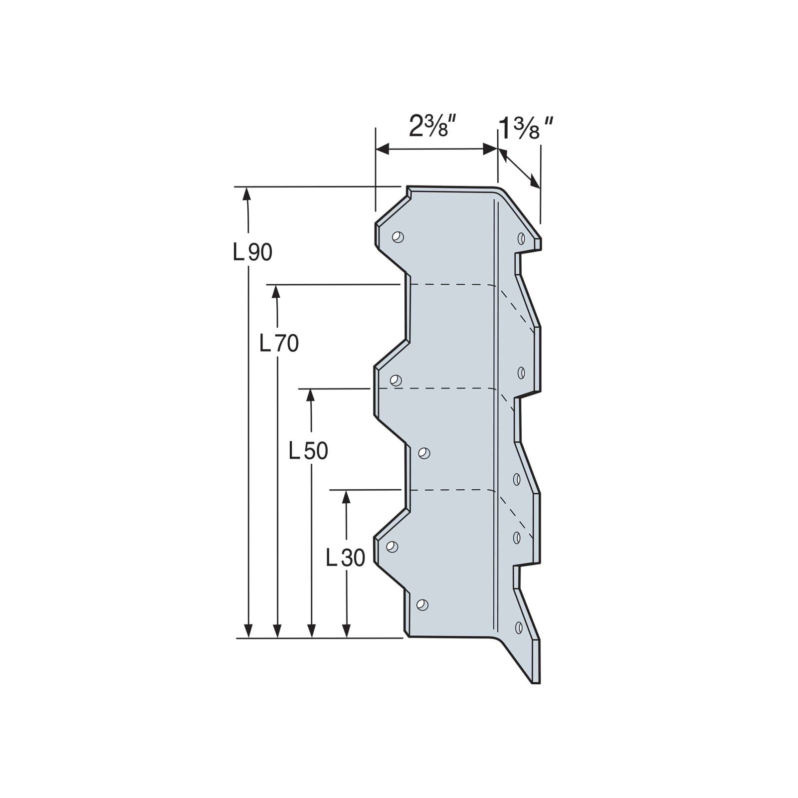 Simpson L90 9" Reinforcing Angle - G90 Galvanized
