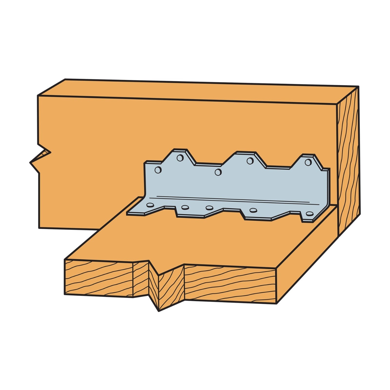 Simpson L90 Reinforcing angle installation