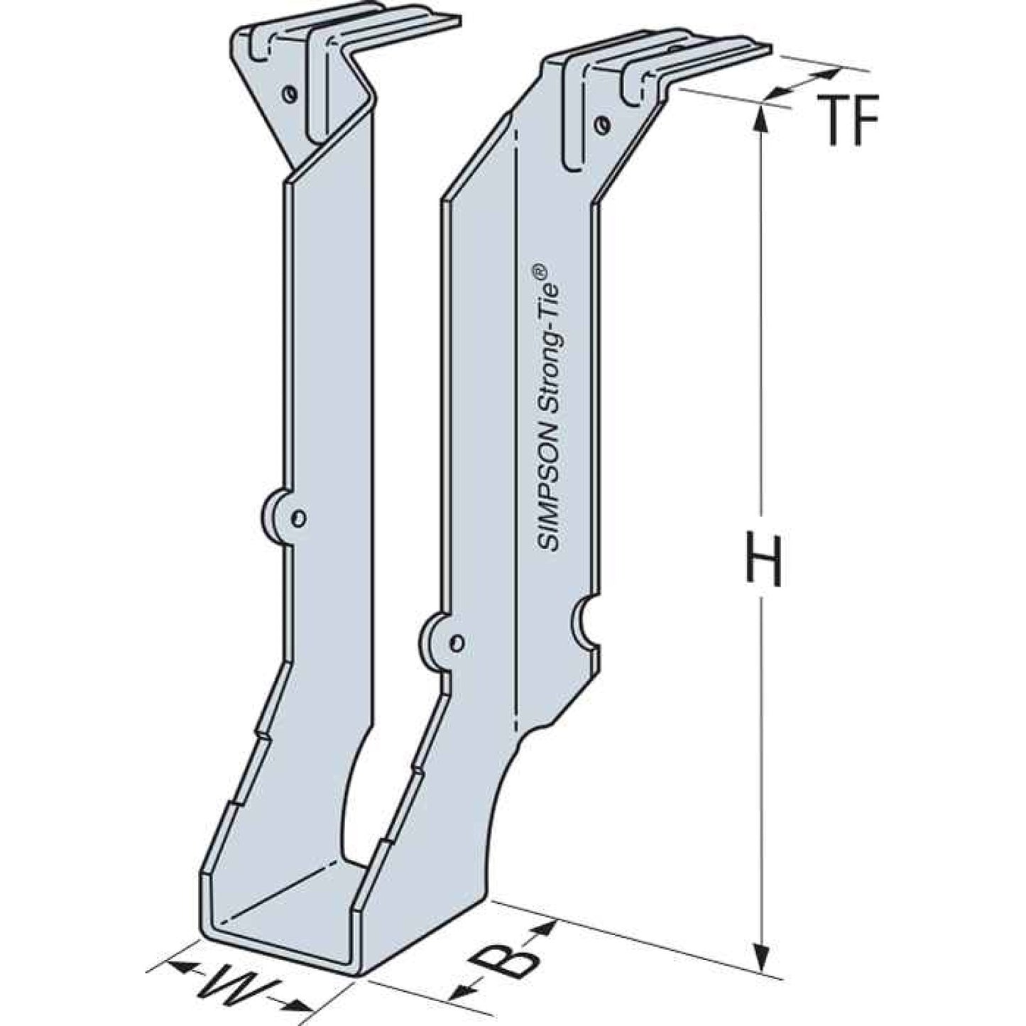 Simpson LB210AZ 2x10 Top Flange Joist Hanger - Zmax Finish