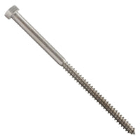 5/16"-9 x 6" Conquest Hex Head Lag Bolt for Wood - 304 Stainless Steel
