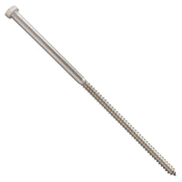 3/8"-7 x 10" Conquest Hex Head Lag Bolt for Wood - 316 Stainless Steel