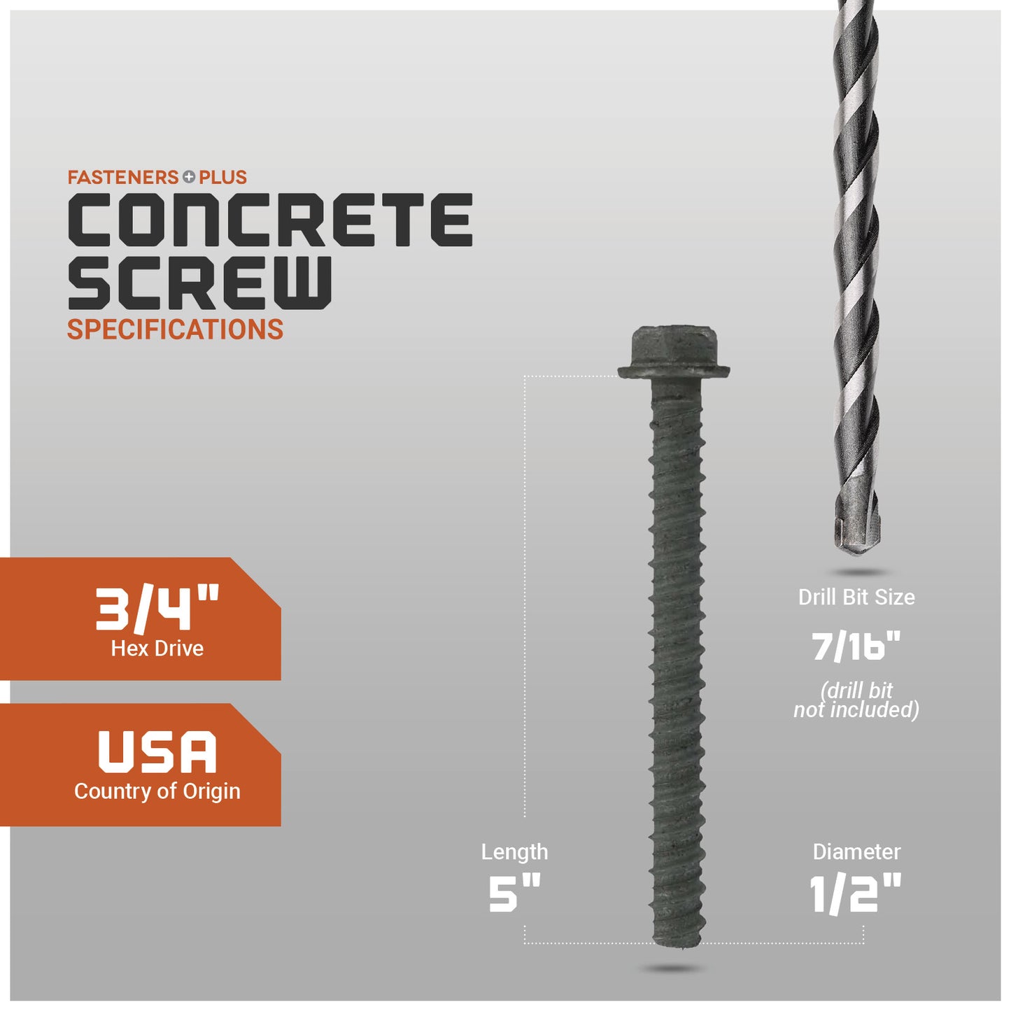 LDT Tapcon Screw, Zinc Spec