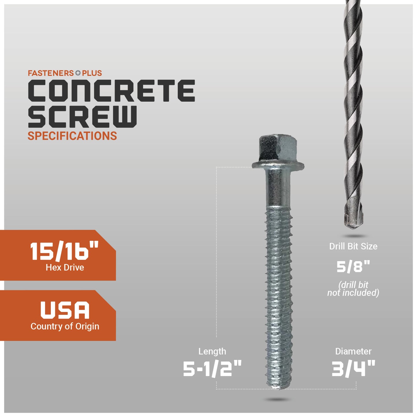 LDT Tapcon Screw, Zinc Spec