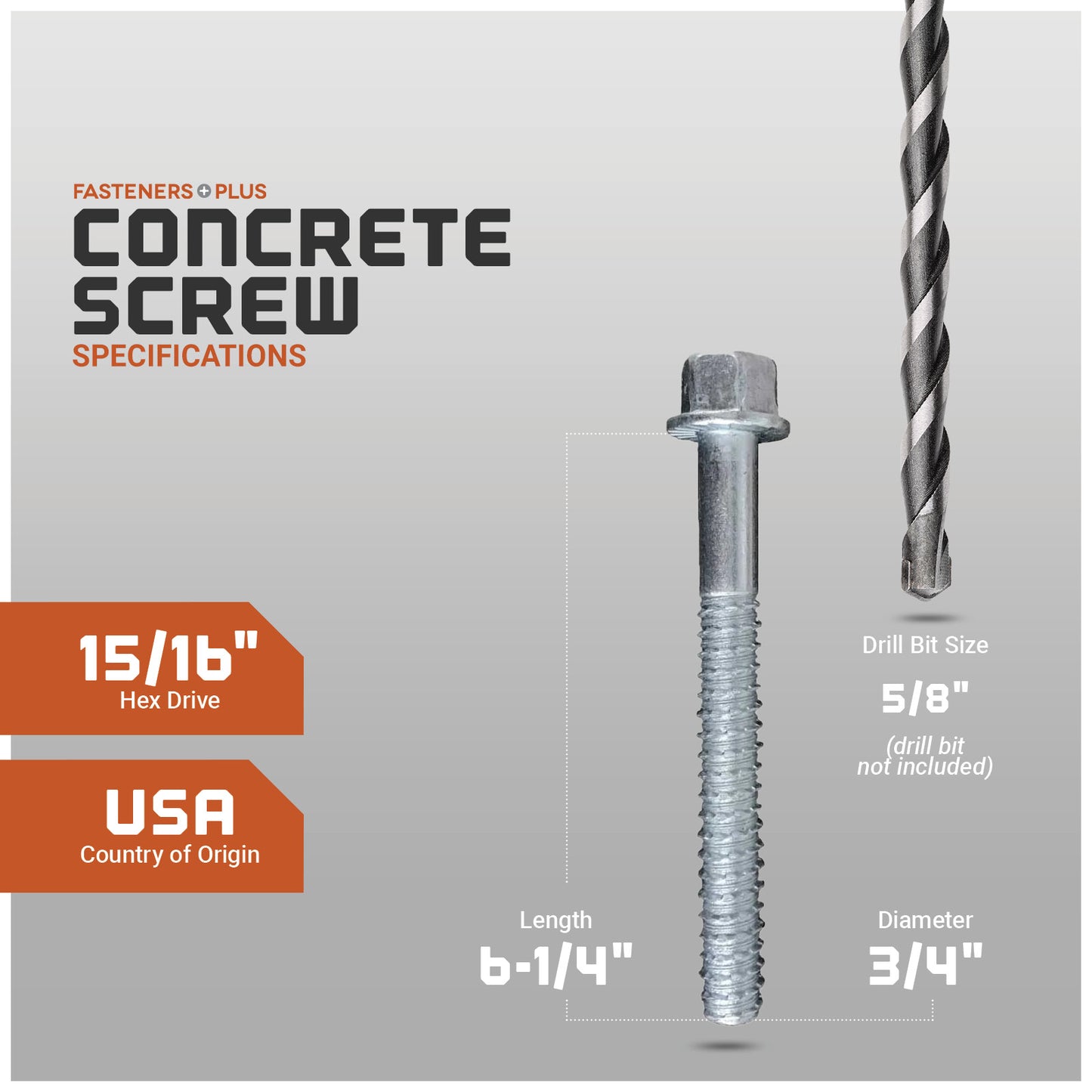 LDT Tapcon Screw, Zinc Spec