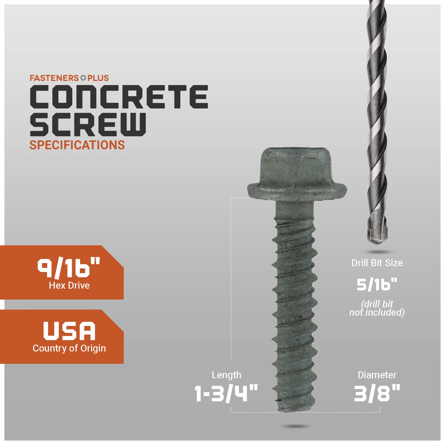 LDT Tapcon Screw, Zinc Spec
