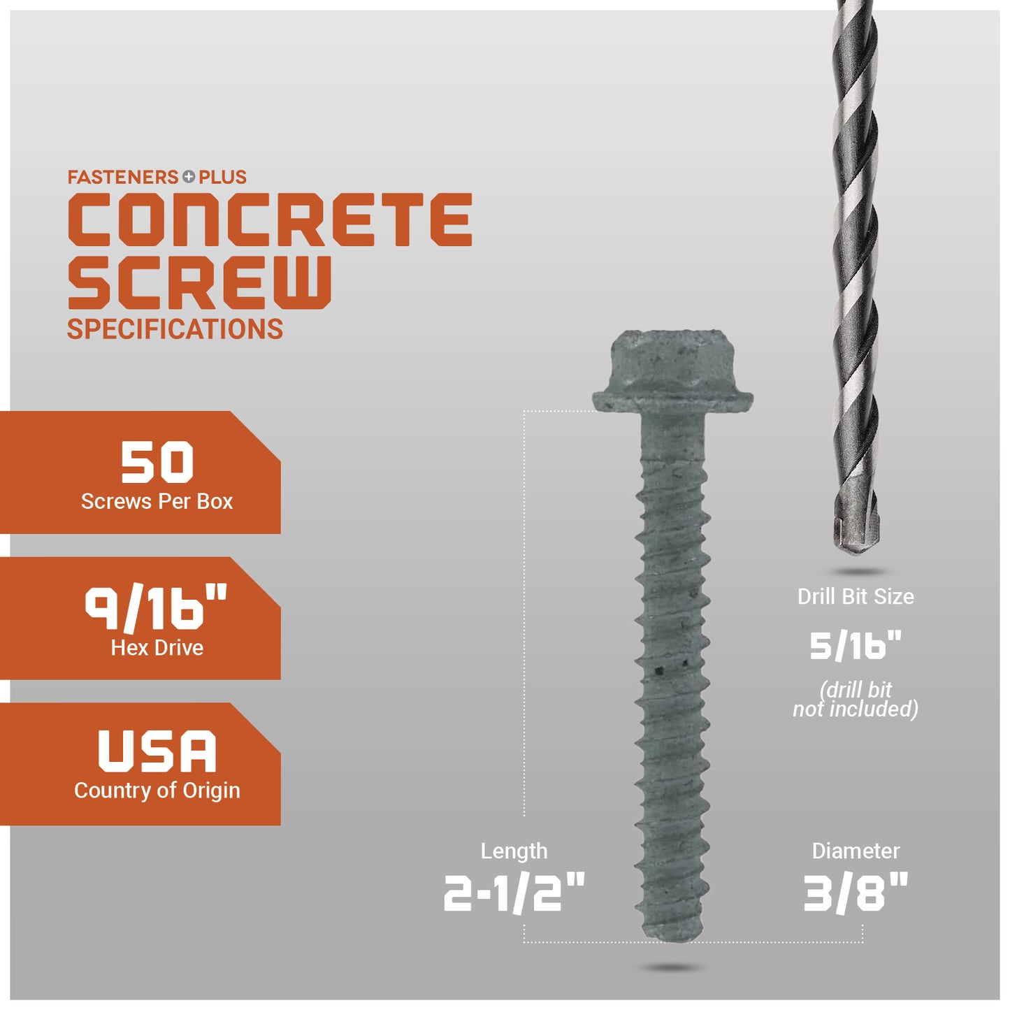 LDT Tapcon Screw, Zinc Spec