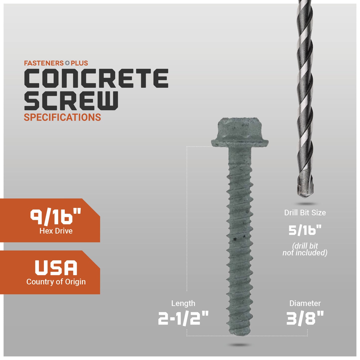 LDT Tapcon Screw, Zinc Spec
