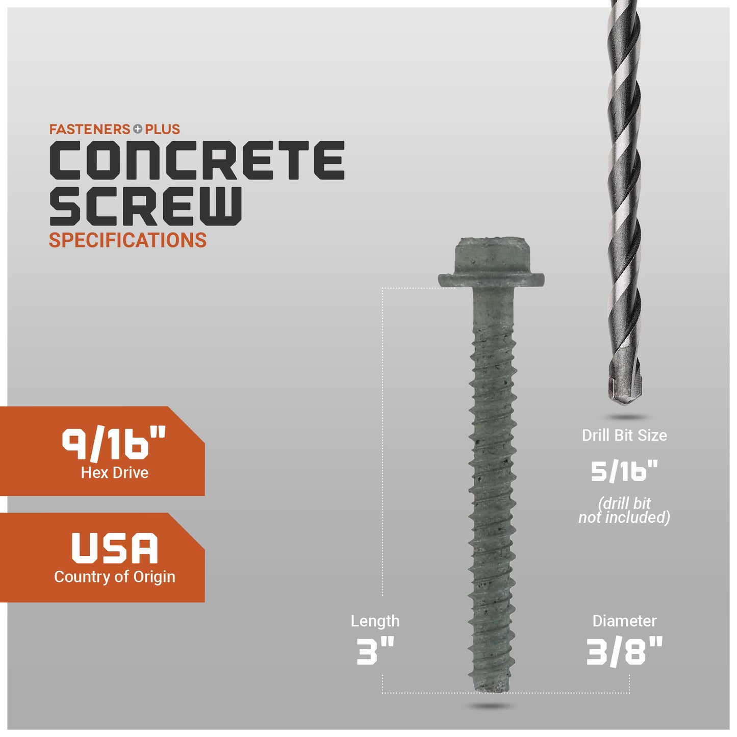 LDT Tapcon Screw, Zinc Spec