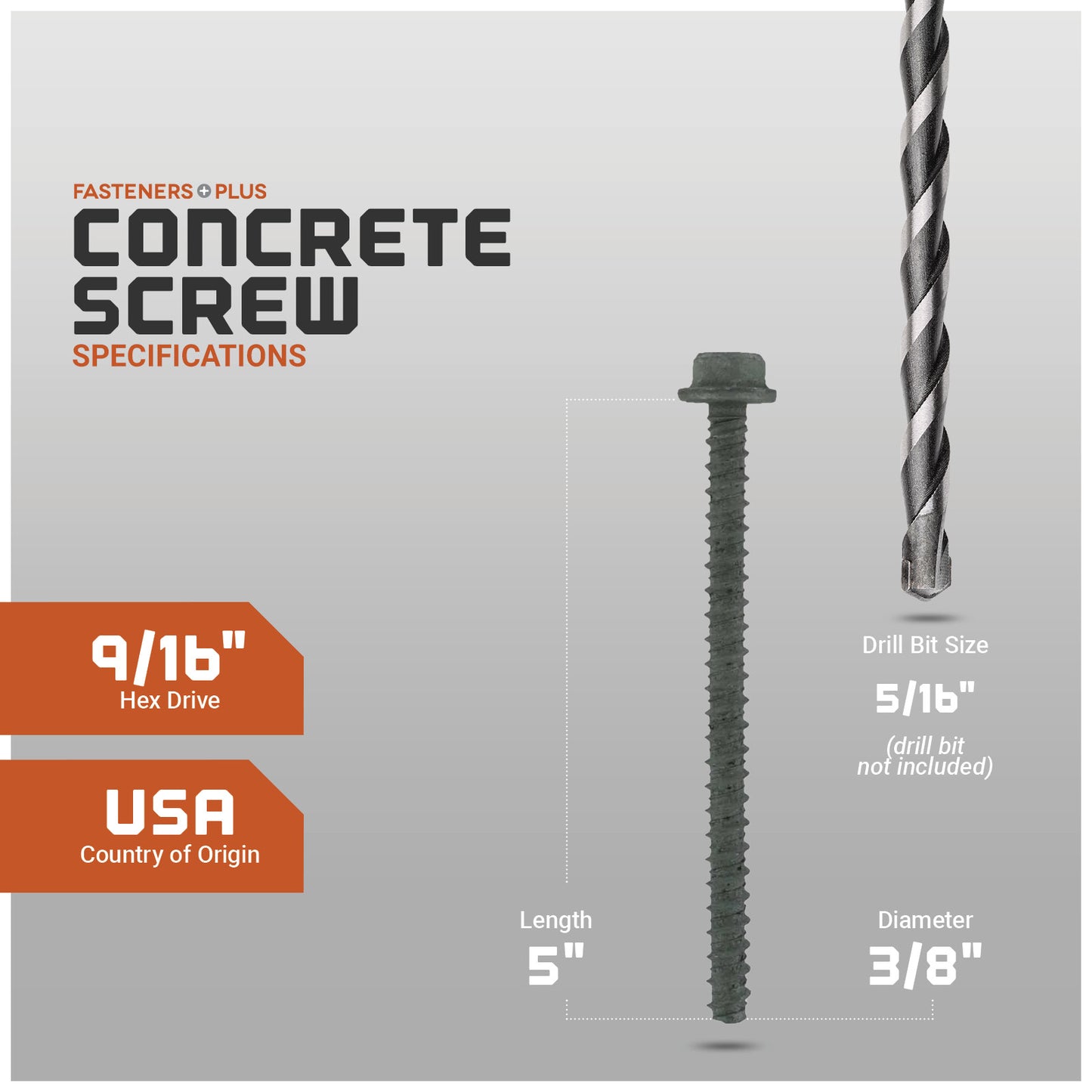 LDT Tapcon Screw, Zinc Spec