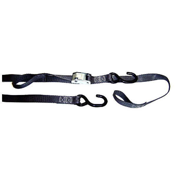 1" x 6' Cam Buckle Handlebar Strap w/S-Hooks & Pull Loop