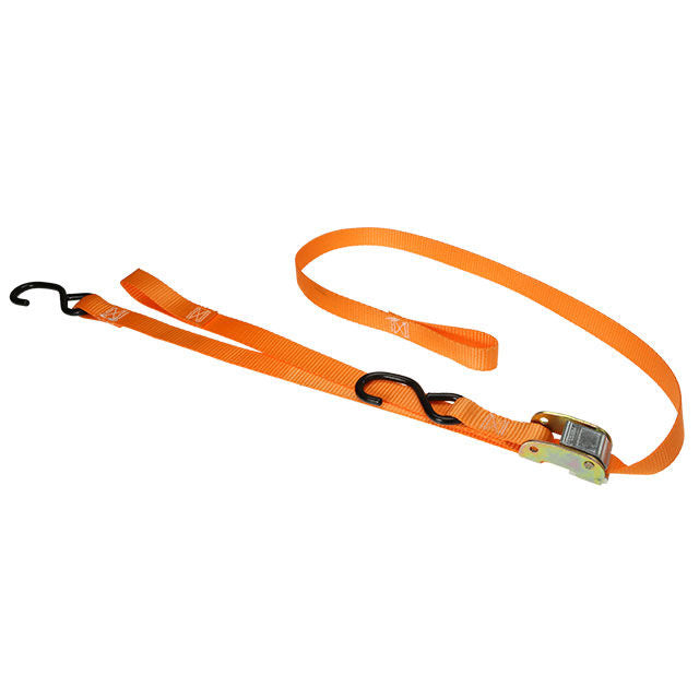 1" x 6' Cam Buckle Handlebar Strap w/S-Hooks & Pull Loop Orange