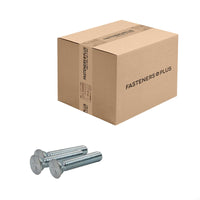 Conquest 3/8" x 2" Plow Bolt, #3 Head - Grade 5, Zinc CR+3 | Qty. 600 (Carton)