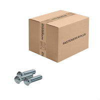 Conquest 3/8" x 1-1/2" Plow Bolt, Elliptical Head - Grade 5, Zinc CR+3 | Qty. 550 (Carton)