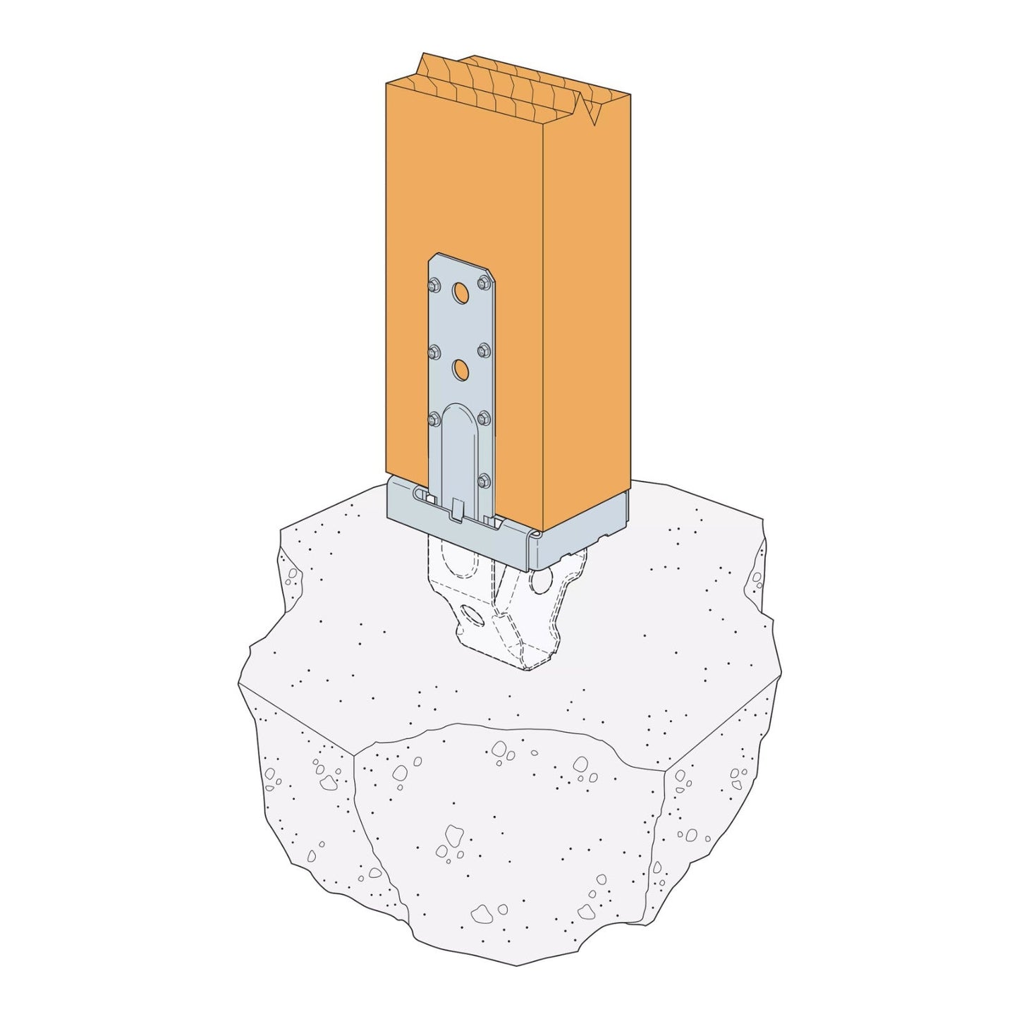 Simpson Strong-Tie PBST46Z Post Base Standoff installation