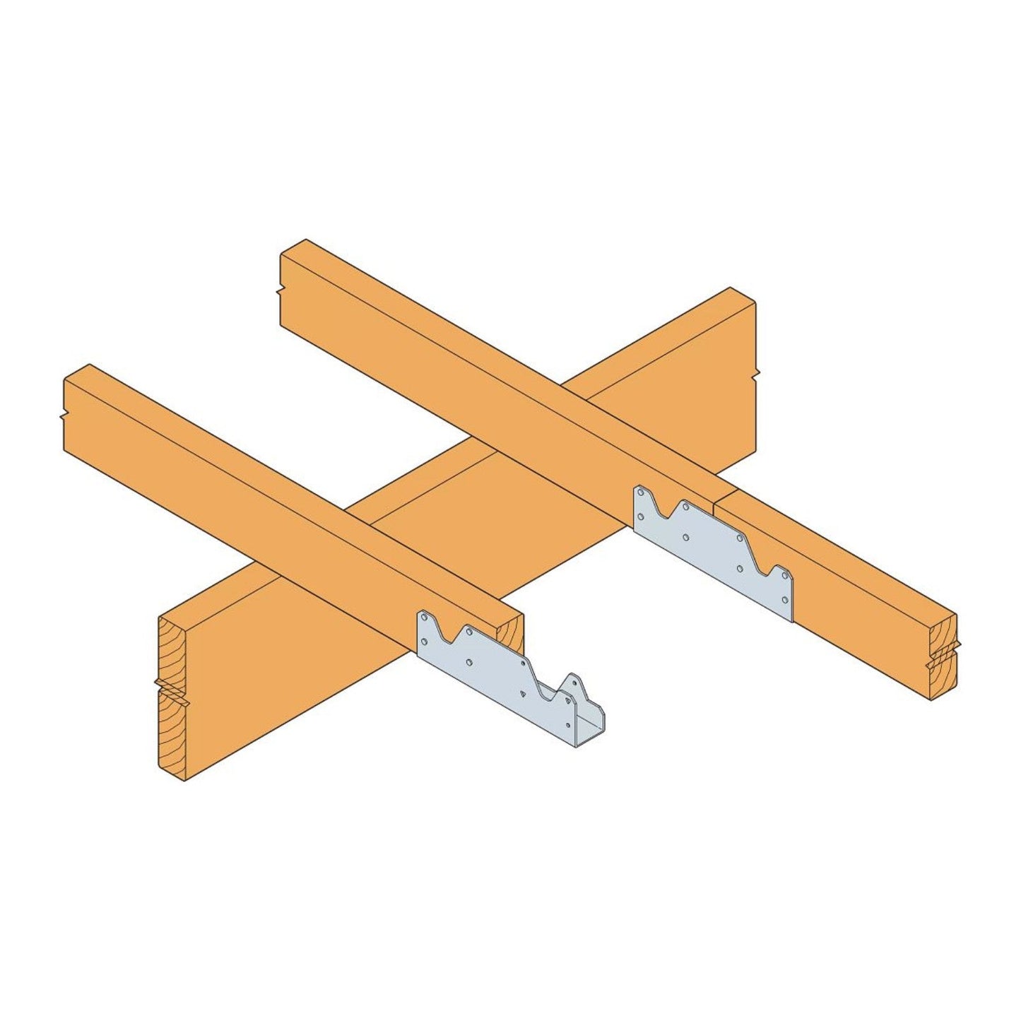 Simpson Strong-Tie PFPS24 Post-Frame Purlin Splice Connector installation illustration