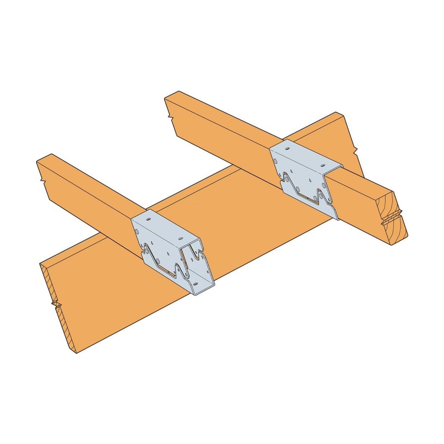 Simpson Strong-Tie PFPS24 Post-Frame Purlin Splice Connector installation illustration