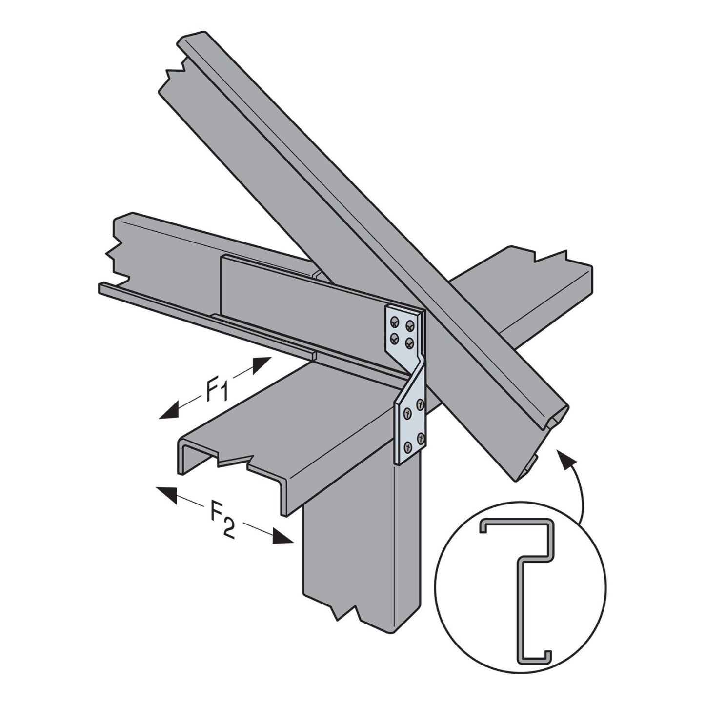 Simpson Strong-Tie S/H2.5 steal beam installation