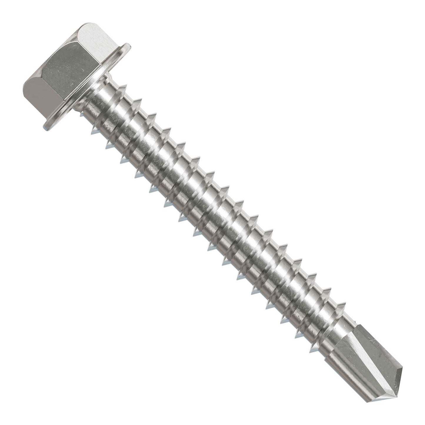 #12 1-1/2" Self-Drilling Hex-Washer Head Screw - 305 Stainless Steel
