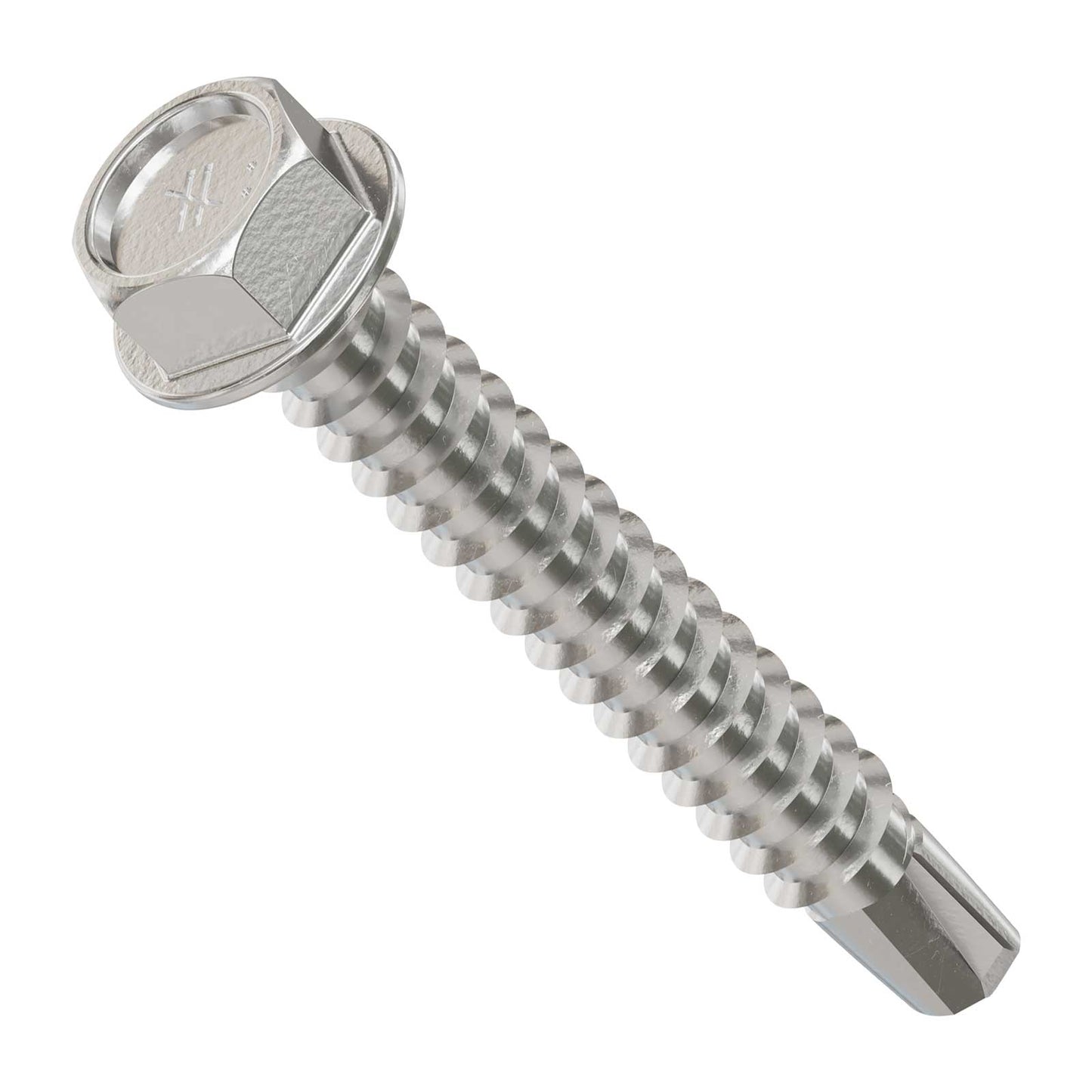 #12 1-1/2" Self-Drilling Hex-Washer Head Screw - 305 Stainless Steel