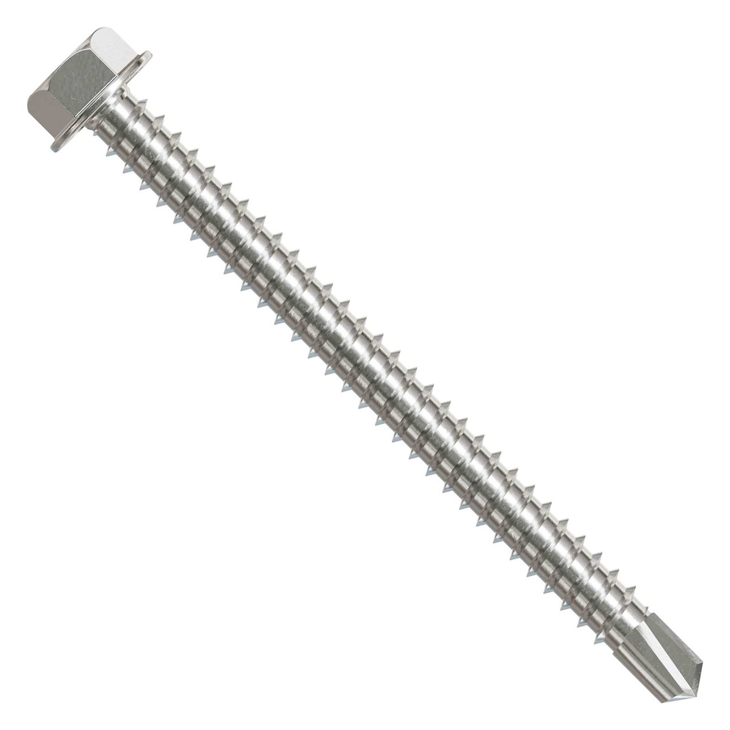 #12 2-1/2" Self-Drilling Hex-Washer Head Screw - 305 Stainless Steel